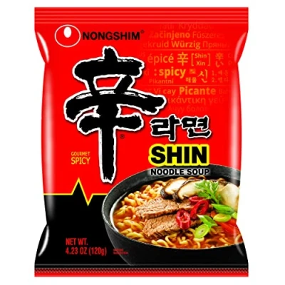 Image of NongShim Shin Ramyun Noodle Soup, Gourmet Spicy (Pack of 20)