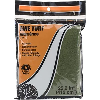 Image of Woodland Scenics Turf 18 to 25.2 Cubic Inches Green Grass Fine