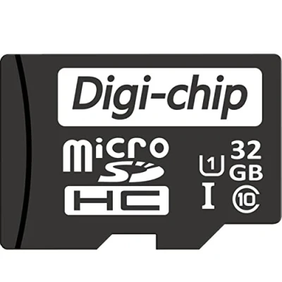 Image of Digi Chip MicroSD Memory Card UHS 1 U3 Class 10 V30 High Speed Micro SD for Phones, Drones, Cameras, Dash Cams, Laptops (32GB)