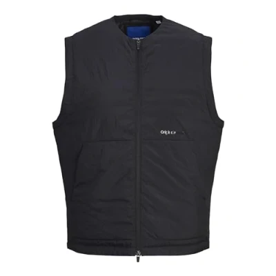 Image of JACK &amp; JONES Men&#039;s Jjebasic Softshell Bw Collar Noos Vest, Black, M