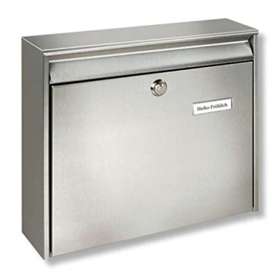 Image of BURG WÄCHTER, Stainless Steel Mailbox with Stop Opening, Slot Size A4, Steel, Borkum 3877 Ni