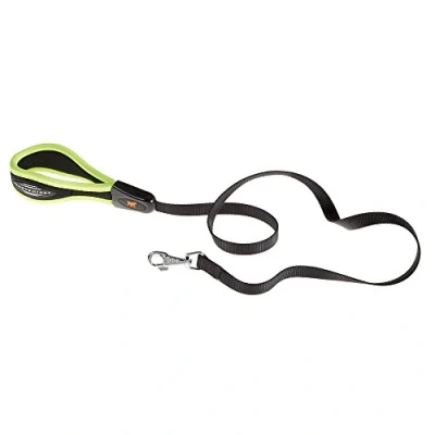 Image of Ferplast Dog Lead ERGOFLUO, for Large Dog, Ergonomic Padded Handle, in Nylon. Size 120 cm, Yellow