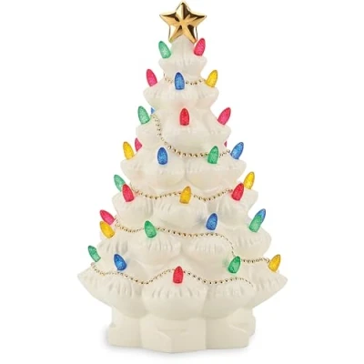 Image of Lenox 867360 Treasured Traditions Ivory Lighted Tree Figurine