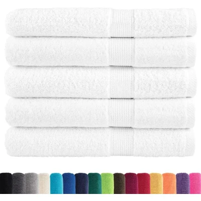 Image of vidaXL Premium Towels SOLUND 25pcs White 100x200cm 600gsm