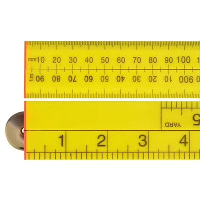 Image of Faithfull FAIRULEFOLD RULEFOLD 1m Folding Rule ABS Plastic Yellow