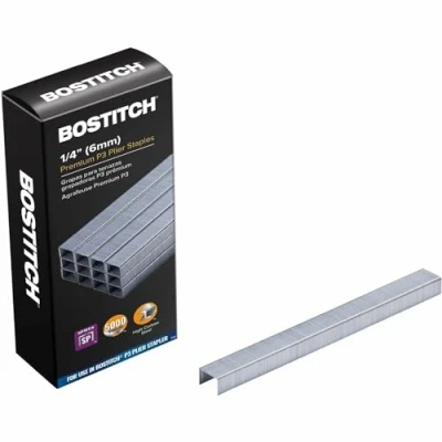 Image of Bostitch 0.25 Inch Premium Staples, 5000 per Box (SP191/4), High Carbon Wire, Chiseled Points, Reduced Buckling and Jamming, for P3 Plier Stapler