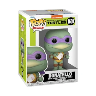 Image of Funko Pop! Movies: Teenage Mutant Ninja Turtles (TMNT) Donatello With Napkin TMNT 1990 Collectable Vinyl Figure Gift Idea Official Merchandise Toys for Kids &amp; Adults Movies Fans