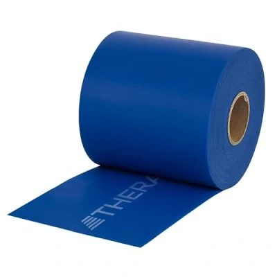 Image of THERABAND Latex Free Resistance Band for Pilates, Home Gym, Rehab, Professional Physical Therapy &amp; Fitness Equipment, Training, 22.9 Metre, Blue, Extra Heavy