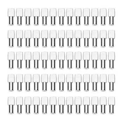 Image of Shelf Pins 120 Pack 5mm Spoon Shape Support Pegs for Cabinet Bookcase Furniture Closet