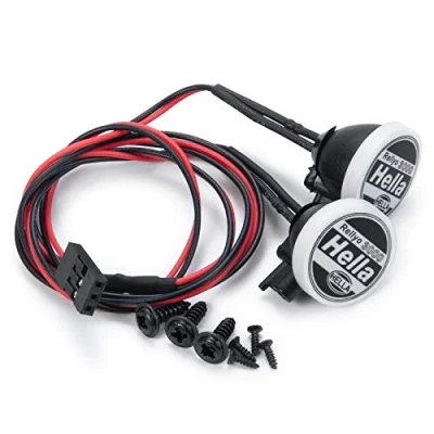 Image of AXspeed 2pcs RC Round LED Light with Cover for 1/10 TRX 4 Axial SCX10 Tamiya CC01 D90 TF2 Car