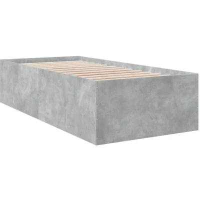 Image of vidaXL Bed Frame without Mattress Concrete Grey 90x190 cm Single
