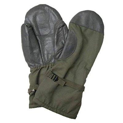 Image of Genuine German Army Goretex Waterproof Extreme Cold Weather Fur Lined Mitts in Olive New Unused Surplus (8)