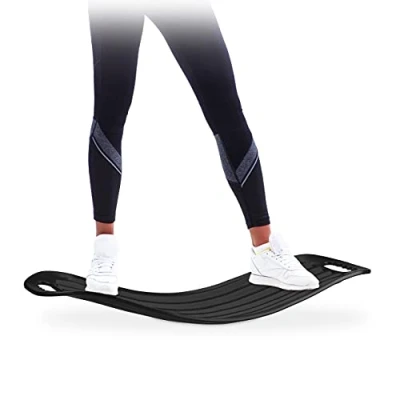 Image of Relaxdays Twist Board, Handy Balance Board for Full Body Workout, Heavy Duty XL Workout up to 150 kg, Blue, Unisex Adults, 10022527_46, Black,