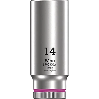 Image of Wera 05004511001 8790 HMA Deep Socket, Pink, 14.0 mm