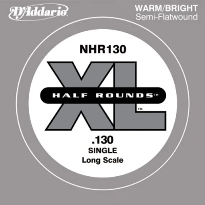 Image of D&#039;Addario NHR130 .130 Half Round Long Scale Single String for Bass Guitar