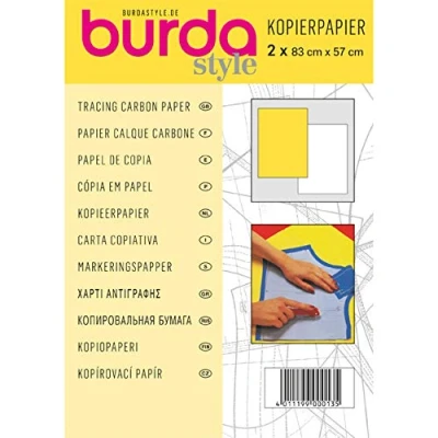 Image of Burda 2Gcar, Yellow and White Tracing Carbon Paper 83 x 57 cm, 2 Sheets, One Size Z001608