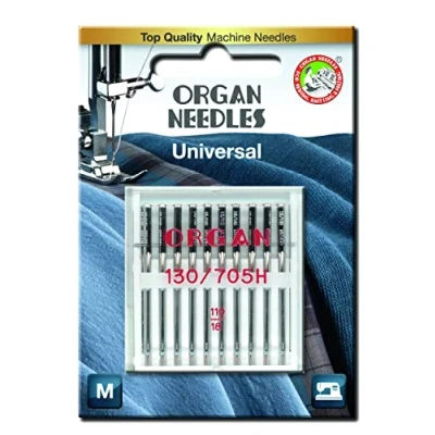 Image of Pack of 10 Organ Sewing Machines Needles Size 110/18 Domestic Machine KKP 130/705H Singer Janome Brother Jones Pafaff etc.