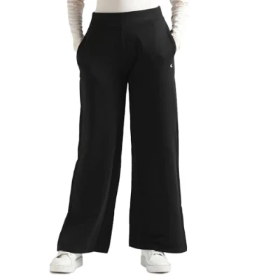 Image of Calvin Klein Women’s Embroidered Badge Knitted Joggers, Black (Ck Black), M