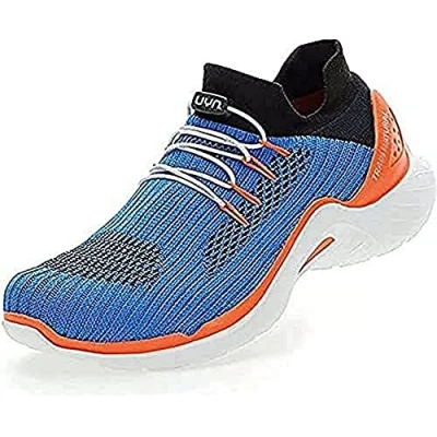 Image of UYN Men&#039;s City Running Sneaker, White/Orange, 6.5 UK