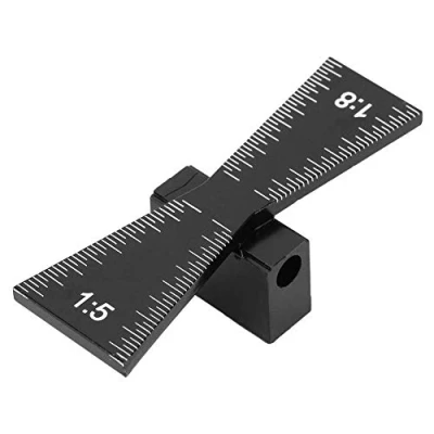 Image of Aluminum Alloy Dovetail Marker, Gauge Woodworking Tool, Wood Marking Connection Ruler(1:5 1:8) for