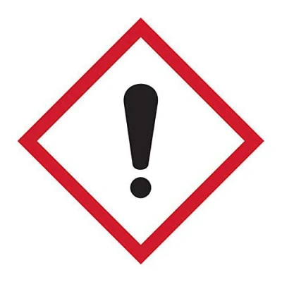 Image of CenturionIrritant Exclamation Mark GHS Label Health &amp; Safety Warning Self Adhesive Vinyl Sticker 100mm x