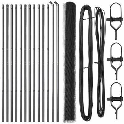 Image of vidaXL Fencing Set of 2 Grey Steel 25 x 1.5 m Durable
