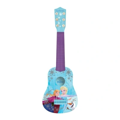 Image of LEXIBOOK Disney Frozen Elsa My First Guitar for children, 6 nylon strings, 21’’ long, guide included, blue / purple, K200FZ