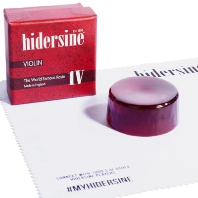 Image of Hidersine 1V violin Rosin. Light Large size. Handmade in the UK. Approx 30g rosin cake. Ideal players of all standards