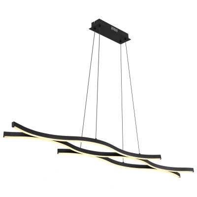 Image of Geronimo Pendant Ceiling Light Matt Black 3x LED 3000K