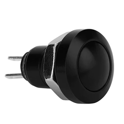 Image of 1A 24V Momentary Push Button Switch Mini Waterproof Power Zinc Aluminium Alloy Shell Suitable for 8mm Mounting Hole(Black) Car interior and exterior modification