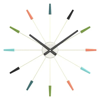 Image of NexTime Wall Clock, Stainless Steel, Multicolored, 58 cm