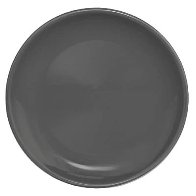 Image of Olympia Cafe Coupe Service Plate Charcoal 200mm Stoneware Restaurant Dinner 12pc