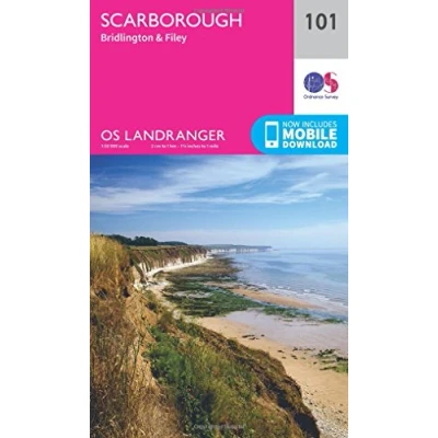 Image of Landranger 101 Scarborough, Bridlington &amp; Filey Map With Digital Version