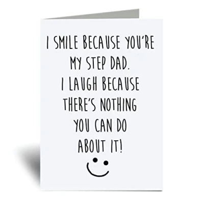 Image of 60 Second Makeover Limited Smile Step Dad Greeting Card Brother Laugh Fathers Day Funny Birthday Present