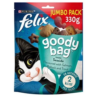 Image of Felix Goody Bag Seaside Mix Cat Treats 330g, Pack of 5