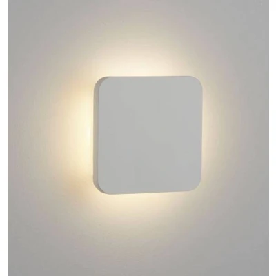 Image of Gypsum LED Indoor Marker Wall Light Paintable Recessed White Plaster