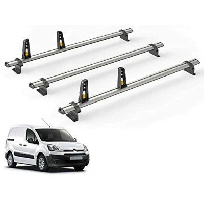 Image of Van Guard Roof Rack for Citroen Berlingo (2018+) 3 Bars + 4 Load Stops [Only Suitable Models with Twin Rear Doors] Ulti Bar VG338