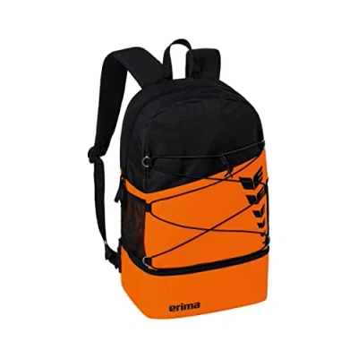 Image of Erima Wings, Unisex Six Backpack, Orange/Black, 1, Orange/Black
