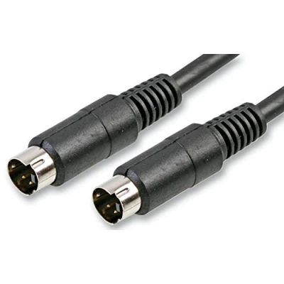 Image of Pro Signal PSG00165 4 Pin Mini DIN (S VHS) Male to Lead, 1m, Black