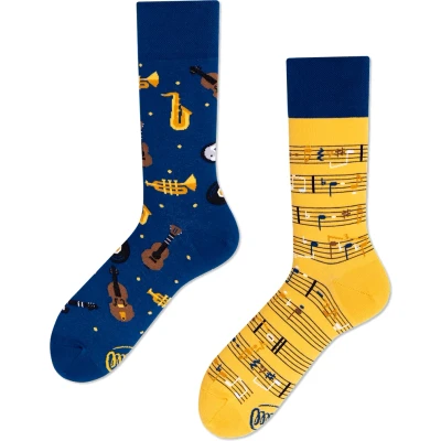Image of Many Mornings Socks Music Notes Multicolour size 39 42