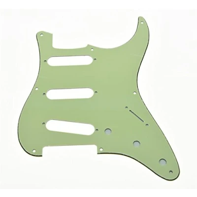 Image of KAISH 8 Hole American Vintage Style Strat SSS Pickguard ST Guitar Pick Guard Scratch Plate for Strat/Stratocaster Mint Green 3 Ply