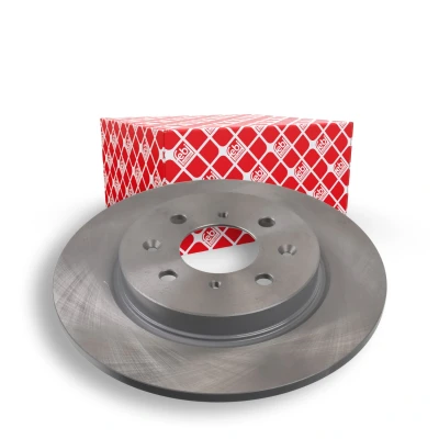 Image of 42510TM8G00 Brake disc FEBI BILSTEIN 108610 Rear Axle 260mm 9mm 4 Hole 100mm solid Coated HONDA: Jazz 3, Insight II Hatchback