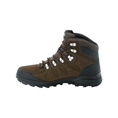 Image of Jack Wolfskin Refugio Hiking shoes, Men&#039;s, Size: 7.5, Brown/phantom Leather and textile