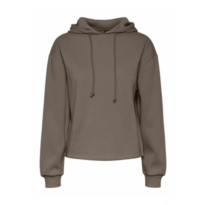 Image of PIECES Women&#039;s Pcchilli Ls Hoodie Noos Bc Sweatshirt, Morel, XL