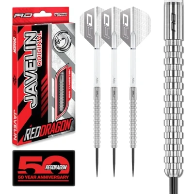 Image of RED DRAGON Javelin Original 20g Tungsten Darts Set with Dart Flights and Shafts (Stems)