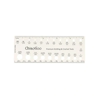 Image of CHIAOGOO Needle Gauge, White, 5 Inch