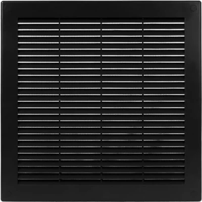 Image of Vent Systems 300 x mm / 12&#039;&#039; Inch Black Soffit Cover Flat Square Air Louver Grille Built in Insect Screen HVAC Vents for Bathroom, Home Office, Kitchen