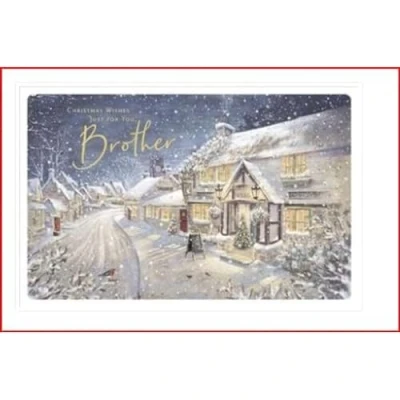 Image of UK Greetings Brother Traditional Christmas Card Wishes Just for You,