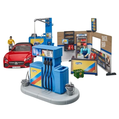 Image of Bruder Petrol station and car wash Toys