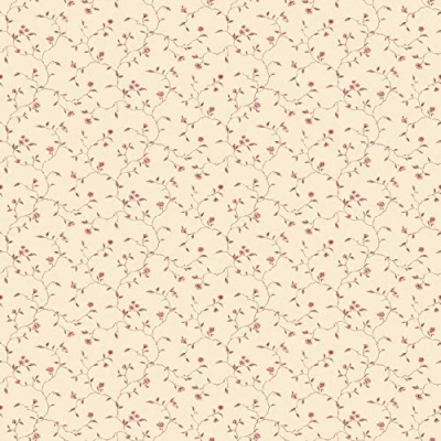 Image of Galerie G67925 Miniatures 2 Small Flower Vines Design Wallpaper, Dark Pink/Cream, 10m x 53cm